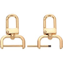 2pcs Detachable Snap Hook Swivel Clasp w/Screw Bar Bag Strap Hardware Replacement, for Bag Strap Purse Lanyard DIY Craft Hardware (1 Inch, Gold)