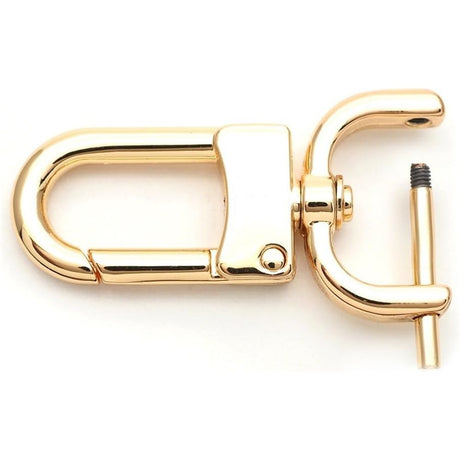 2pcs Detachable Snap Hook Swivel Clasp w/Screw Bar Bag Strap Hardware Replacement, for Bag Strap Purse Lanyard DIY Craft Hardware (1 Inch, Gold)