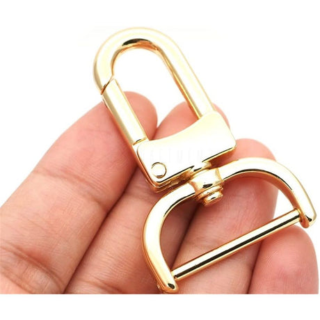 2pcs Detachable Snap Hook Swivel Clasp w/Screw Bar Bag Strap Hardware Replacement, for Bag Strap Purse Lanyard DIY Craft Hardware (1 Inch, Gold)