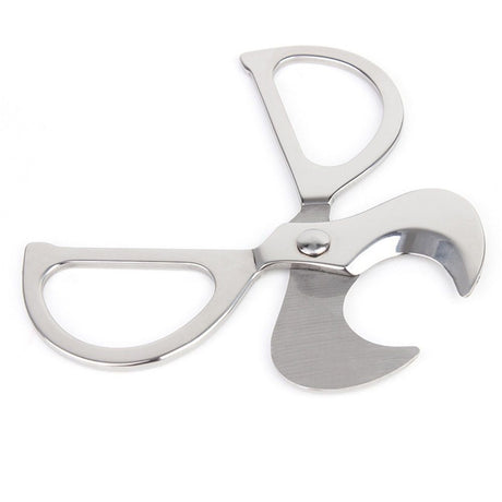 Cigar Scissors Cutter,Stainless Steel Guillotine Double Blade Straight Cut Scissors (Silver) for Cigars