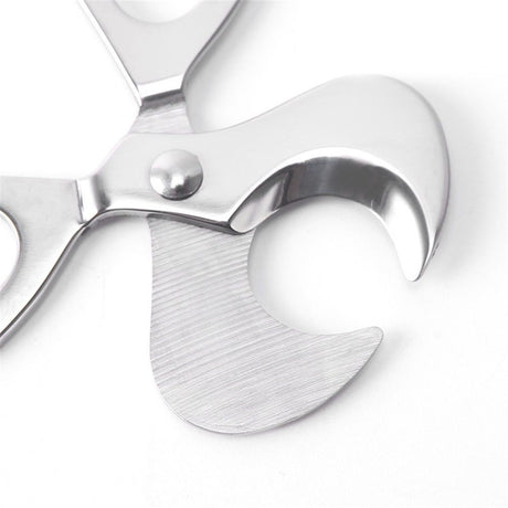 Cigar Scissors Cutter,Stainless Steel Guillotine Double Blade Straight Cut Scissors (Silver) for Cigars