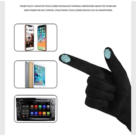1 pair Womens Winter Warm Gloves With Sensitive Touch Screen Texting Fingers, Lined Windproof Gloves（black）