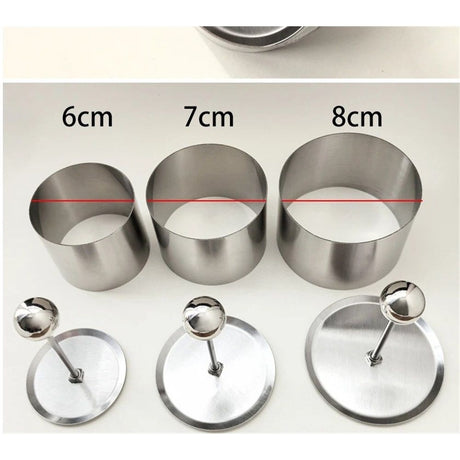 3 pack Mold Rice Ball Maker: Stainless Steel Sushi Mold with Press Set Round Lunch Maker for Kids Lunch Bento and Home Use