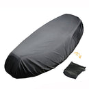 Rainproof Motorcycle Seat Cover Portable Waterproof Dustproof Cover Black Size-XL (Black High Stretch,only Cover)
