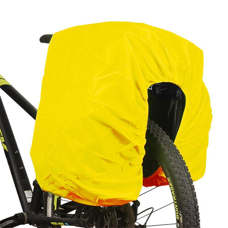 2 pack Bicycle Rear Rack Bag BIke Trunk Bag Rain Cover for Commuter Bags and Panniers - yellow (only Cover)