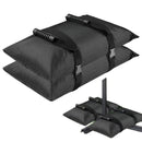 Umbrella Base Weights Sand Bags, 2 Pack 45lbs Fillable Weight Bags to Hold Things Down, Black Weighted Base Sandbags for Outdoor Furniture Patio Cantilever Umbrellas Stand (Without Sand)