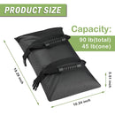 Umbrella Base Weights Sand Bags, 2 Pack 45lbs Fillable Weight Bags to Hold Things Down, Black Weighted Base Sandbags for Outdoor Furniture Patio Cantilever Umbrellas Stand (Without Sand)