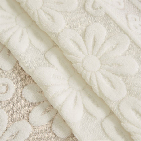 Lace Tablecloth Exquisite Embroidery Floral, Tablecloth with Wavy Openwork,Tablecloths for Wedding Decor,Afternoon Tea,Party（100*100cm）