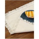linen-cotton Frayed Placemats Set of 4 Dining Table 11.8x17.7 Inch | Rustic Vintage Boho Washable Easter Placemat for Outdoor Parties BBQ's,Wedding, Holiday
