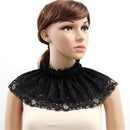 Neck Collar Ruff Gothic Lace Neck Ruff Collar, Neck Costume with Renaissance Vampire Choker for Women (black)
