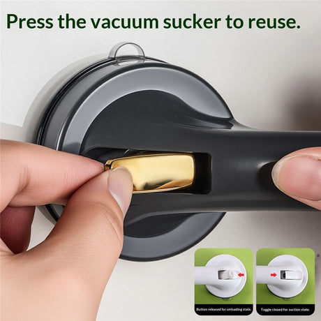 Strong Suction Cup Handle is Suitable for Glass Doors and Windows, as Well as cabinets. It Features a Seamless Installation, is Washable, and can be reused