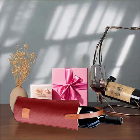 2 pack Wine Bag Single Bottle Carrier Tote, Insulated Travel Wine Cooler Bag for Picnic Beach Gift, Thermal Padded Portable One Bottle Holder Carrying Case for Women Men Wine Lovers