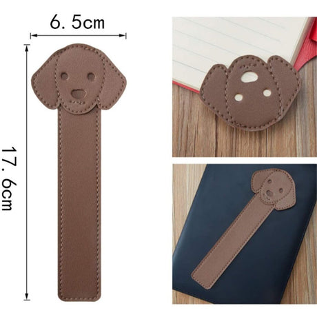 6 Pieces Faux Leather Dog Bookmarks PU Animal Puppy Bookmarks Handmade Personalized Reading Page Markers for Bookworms Book Lovers Writers Relatives Friends Men Women Teen Boys Girls, Brown
