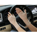2 pairs Women Sunblock Short Lace Half Fingerless Gloves Fancy Wrist Length Bridal Wedding Events Party Glove （skin color）