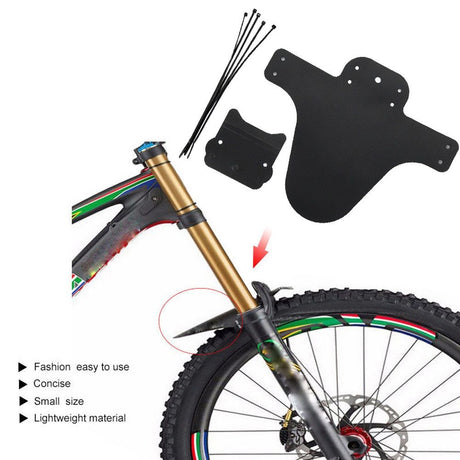 FENDER BLACK WITH STEALTH, Front and Rear Compatible Bicycle Mudguard, Plus Size and Fat Bike Wheel Sizes(26.5*22CM)