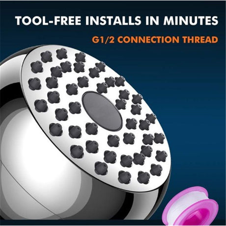 High Pressure Shower Heads, 2 PCS Showerheads 3 Inches with 360 Rotation and Nozzles for Strong Spray Relaxing and Comfortable Shower