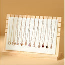 Bamboo Big Necklace Display Stand, Pendant Necklace Wood Jewellery Holder, Chain Jewelry Rack Organizer, Tabletop Display Boards for Home or Shop Sell Show (Beige,Only jewelry box)