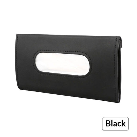 2 pack Car Visor Tissue Holder, Sun Visor Napkin Holder Backseat Tissue Case, Premium Car Tissue Box for car, Vehicle (Black)
