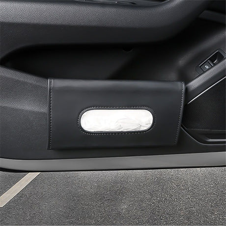 2 pack Car Visor Tissue Holder, Sun Visor Napkin Holder Backseat Tissue Case, Premium Car Tissue Box for car, Vehicle (Black)