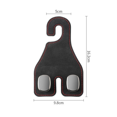 Car Seat Headrest Hooks - 2 Pack Universal Car Purse Hook, Car Bag Purse Holder with Double Hooks for Handbags, Grocery Bags, Bottles, Phones