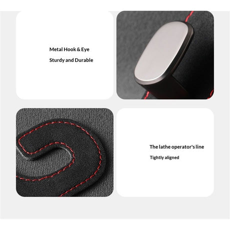 Car Seat Headrest Hooks - 2 Pack Universal Car Purse Hook, Car Bag Purse Holder with Double Hooks for Handbags, Grocery Bags, Bottles, Phones