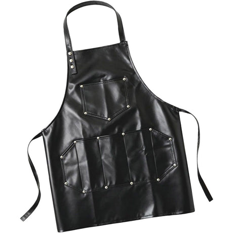 Professional Leather Hair Cutting Hairdressing Apron for  Hairstylist - Multi-use, Adjustable with pockets (Black)