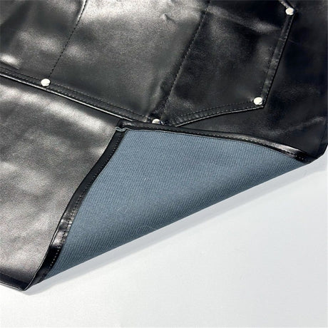 Professional Leather Hair Cutting Hairdressing Apron for  Hairstylist - Multi-use, Adjustable with pockets (Black)