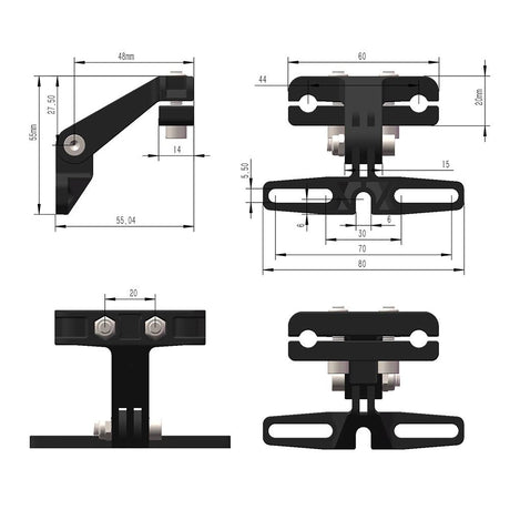 Electric Bike Tail Light Bracket, Rear Rack Light Mounting Bracket, Bike Tail Light Mount, Saddle Mount Rear Bike Light（Only bracket）