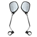 Bike Handlebar Rearview Mirror 2 Pack - Rotatable and Adjustable Wide Angle HD Safe Glass Rear View Shockproof Side Flat Mirror Universal For Bike Bicycle E-bike