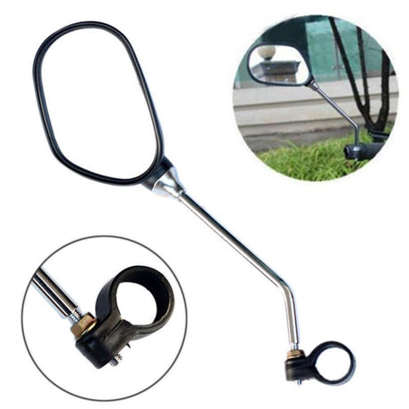 Bike Handlebar Rearview Mirror 2 Pack - Rotatable and Adjustable Wide Angle HD Safe Glass Rear View Shockproof Side Flat Mirror Universal For Bike Bicycle E-bike