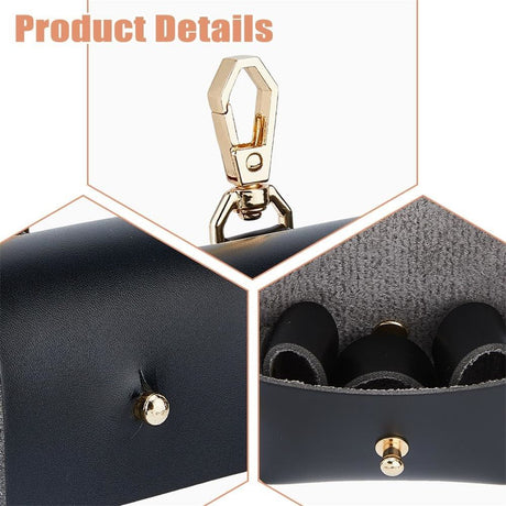 2 pack Black Dog Ring Bearer Pillow - Leather Wedding Ring Holder for Pet Collar - Engagement Proposal Gift（only boxs）