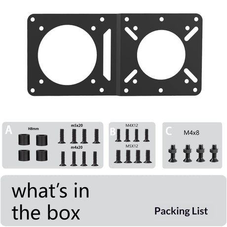 Mount Adapter Plate – Universal Extension Bracket, Fits Monitor Arms, Securely Mount Small Computers Behind Display