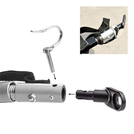Universal Bike Trailer Hitch Quick Release Steel Linker Bicycle Trailer Hitch Adapter Attachment（black）