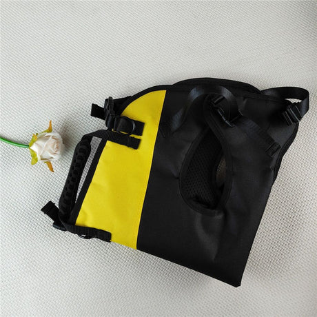 Dog Lift Harness,Adjustable Dog Backpack Carrier for Medium Large Dogs,Full Body Pet Lift Harness,Emergency Pet Backpack for Disabled, Old, Joint Injuries, Loss of Stability Dogs,S (yellow)