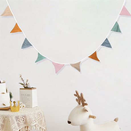 Playroom Pennant Banner Flags 10.26ft, Nursery Baby Girls Boys Banner Toddler Room Decor for Kids Bed Baby Shower Birthday Party Classroom, Nursery Double-Side Triangle Bunting Flag