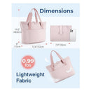 Tote Bag for Women, Foldable Tote Bag With Zipper Travel Large Shoulder Bag Handbag for Work (lotus root color)