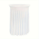 Cocktail Table Covers - 31"x 43" White Cocktail Table Tablecloth with Natural Wavy Round Skirt for Bar Wedding Party Banquet