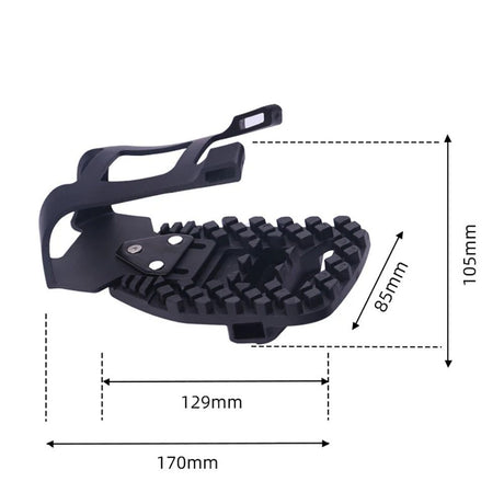 1 pairs Bike Bicycle Toe Clips Cage ONLY - Convert Pedals to Dual Function Pedals - Ride with Sneakers - black