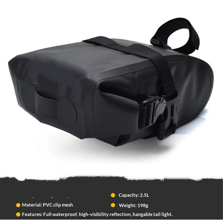 Wedge DryBag with Strap Mount - Bicycle Seat Pack,Mountain Road Bike Seat Bag Bicycle Bag Professional Cycling Accessories
