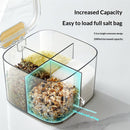 Clear Box, 4-Compartment Sealed Container Set with Lid,Plastic Kitchen Condiment Jars to Store Salt, Pepper, Powder（only box）