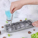 Stainless Steel Ice Cube Maker Tray,Lever Style Ice Cube Mold Quick To Making 18 Ice Cubes, Stainless Steel（silvery）