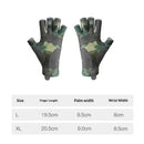 Fishing Gloves Gloves UV Protection Fingerless Gloves Men Women for Outdoor, Kayaking, Rowing, Paddling, Canoeing, Hunting（green）