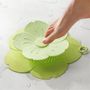 2 pack PVC Bathtub Drain Cover/Strainer - Dual Use Tub Stopper & Floor Drain Protector - Flower Shape Hair Catcher (Green)