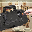 Roll Up Tool Bag, Portable Folding Tool Roll with Detachable Pouch, Heavy Duty Motorcycle Tool Storage Organizer, Gifts for Dad, Black（only bag）