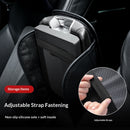 Comfortable Car Center Console Cushion Armrest Dog Cat Paws Protect Cover Non-Slip with 2 Storage Bags for Cars Interior Accessories (Black, Long Narrow)