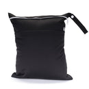 2pcs Superior Waterproof Wet Dry Bags,Reusable Two Zippered Pockets, baby cloth diaper wet bags,Travel,Beach,Pool,Daycare,Soiled Items,Yoga Gym Bag,wet bag for swimsuit Black&Grey