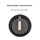 1 Piece BBQ Frying Pan with Holes, Non-stick BBQ Grill Pan, Stainless Steel Barbeque Woks, Grill Basket Vegetable with Handle | Vegetable Charring Pan for Stovetop & Grill