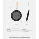 1 Piece BBQ Frying Pan with Holes, Non-stick BBQ Grill Pan, Stainless Steel Barbeque Woks, Grill Basket Vegetable with Handle | Vegetable Charring Pan for Stovetop & Grill