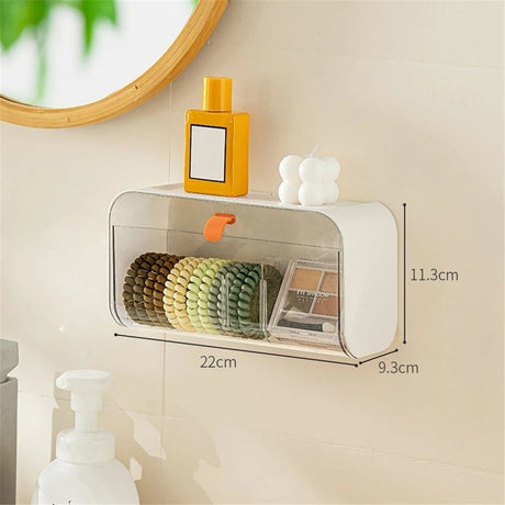 Pad Holder for Bathroom,Sanitary Napkins Organizer,Feminine Tampons Storage Day Overnight Cotton Pad Holder, white（only box）