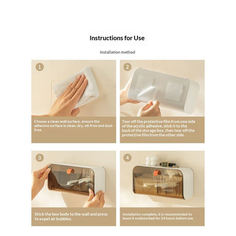 Pad Holder for Bathroom,Sanitary Napkins Organizer,Feminine Tampons Storage Day Overnight Cotton Pad Holder, white（only box）